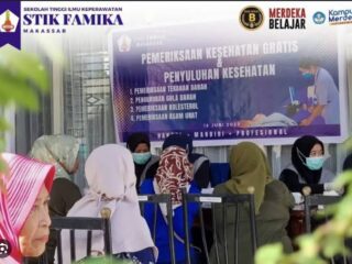 Senam Sehat Bersama, Stik Famika Makassar Sukses Selenggarakan Pemeriksaan Kesehatan Gratis Bagi Warga Lansia