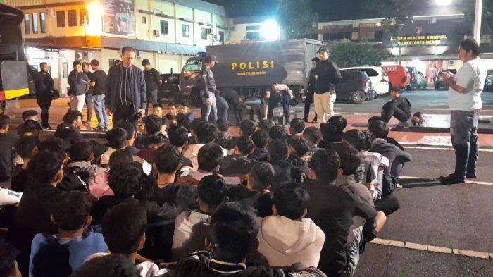 Puluhan Remaja yang Tawuran Diamankan Polrestabes Medan
