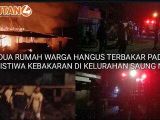 Dua Rumah Warga Hangus Terbakar Pada Peristiwa Kebakaran di Kelurahan Saung Naga Baturaja Barat