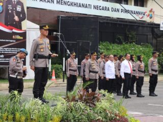Kapolrestabes Medan Pimpin Apel Gelar Pasukan Operasi Patuh Toba 2023