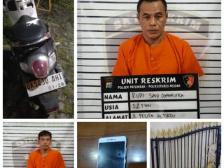 Tim Anti Begal Polrestabes Medan dan Polsek Patumbak Tangkap Basah 2 Maling Pagar