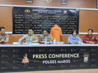 Polres Maros Gelar Press conference Kasus Tindak Asusila Dibawah Umur