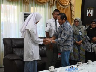 Perwakilan PASKIBRA Tingkat Provinsi Sumatera Utara Tahun 2023 Kota Padangsidimpuan Lakukan Audensi dengan Walikota