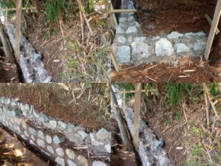 Dinas PUTR, Proyek Tembok Penahan Tanah (TPT) Jalan Desa Cipeujeuh Diduga Tidak Sesuai Spesifikasi Dan RAB