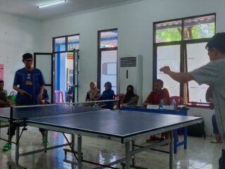 PWI Lebak Jadi Panitia Turnamen Tenis Meja  Kecamatan Bayah Meriahkan HUT RI  Ke 78  di Ikuti Puluhan Atlet