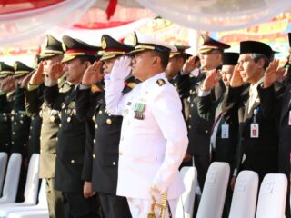 Pangkalan TNI AL Banjarmasin Dan Jajaran Ikuti Upacara Detik-Detik Proklamasi HUT Kemerdekaan RI Ke - 78 