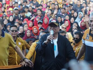 Ribuan Massa Hanura Senam Santai Bersama Ketum DPP Hanura Osman Sapta Odang, OSO : Halo Orang Medan, Hanura Harus Menang Pemilu 2024