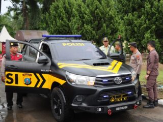 Polres Sergai Terima Pemberian Hibah Kendaraan Patroli dari Pemkab Sergai