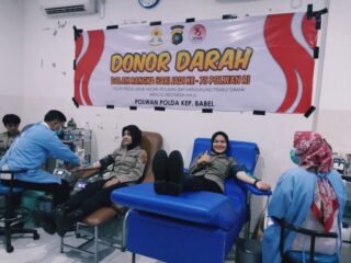 Aksi Donor Darah ini Memperingati Hari Jadi Polwan Republik Indonesia Ke 75 Tahun