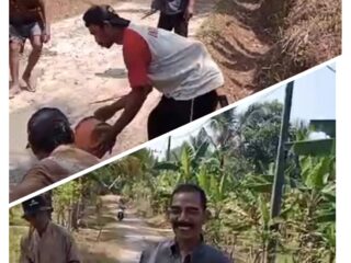 Jelang HUT RI Ke 78 Masyarakat Giat Gotong Royong Di Desa Banjarsari