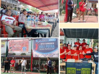 Menyambut HUT RI ke 78 Graha Raflesia RW 04 Citra Raya Tangerang Mengadakan Kompetisi Open Turnamen Bola Voli Ke-2