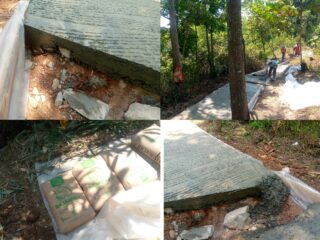 Proyek Jalan Usaha Tani (JUT) Desa Nagrak Pacet, Selain Tidak Ada Papan Poyek Di Duga Bahah Meterial Tidak Sesuai RAB