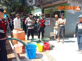Sat Samapta Polres Maros Salurkan Air Bersih Atasi Kekeringan Di Moncongloe Lappara