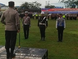 Kapolresta Deli Serdang Pimpin Apel Gelar Pasukan Ops Zebra Toba 2023