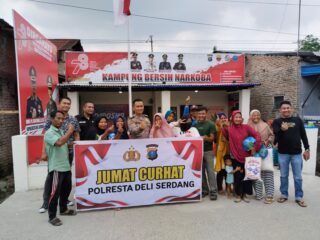 Jumat Curhat Polresta Deli Serdang di Posko Kampung Bersih Narkoba