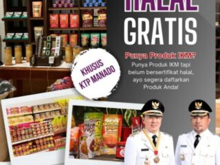 Disperidag Manado Menerbitkan Sertifikat Halal Gratis Kepada Pelaku UMKM