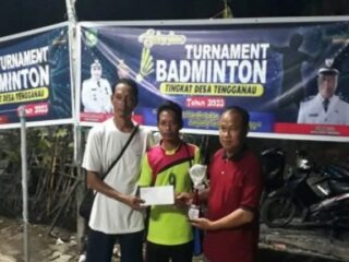 Turnament Badminton Tingkat Desa Tengganau tahun 2023 Berakhir, Ini Pesan Kades Rumbin Sitio