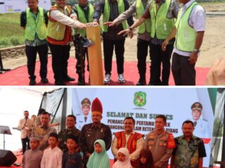 Kapolrestabes Medan Hadiri Ground Breaking Pembangunan Kolam Retensi di Kecamatan Medan Selayang
