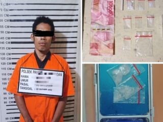 Polsek Pangkalan Brandan tangkap Pelaku pengedar Narkotika jenis Sabu yang sedang menunggu pembeli