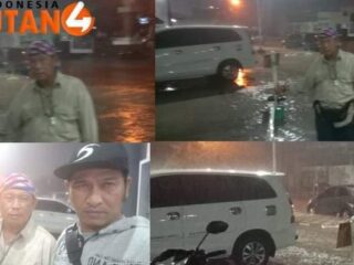 Hujan Deras Kondisi Parkiran RSUD Baturaja Sepi, Mang Diaz Morgan (52) Petugas Parkir Tetap Bersyukur