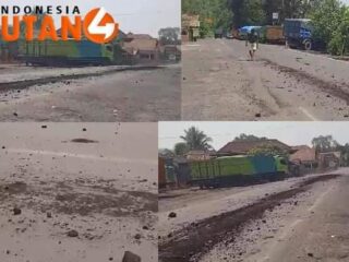 Selain Kotori Jalan, Tumpahan Batubara Dijalan Lintas Tengah Sumatera Semidang Aji Ganggu Pengguna Jalan Saat Melintas