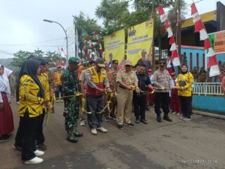 Danramil 0622-10/Pabuaran Menghadiri kunjungan Bupati Sukabumi Dalam Rangka Peresmian Jalan Bojonghaur Pabuaran