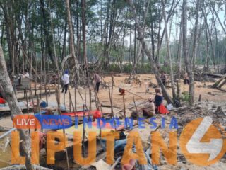 Sat Polairud Melakukan Penertiban Aktivitas Penambangan Tanpa Izin Di Kawasan Hutan Bakau Desa Belo