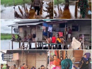 Lepas Sepatu, Kapolsek Pinggir Lakukan Operasi Nusantara 'Cooling Sytem' di Kampung Sakai Sam Sam