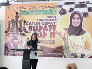 Bupati Indah Putri Indriani Membuka Kegiatan Open Turnamen Catur Cepat Bupati Cup II Se Sulserbar Dan Tenggara