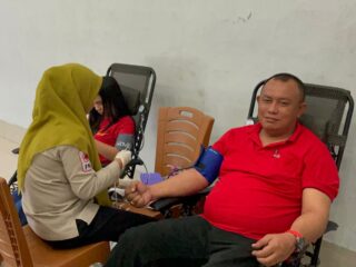 Gandeng PMI Deliserdang, Petugas Lapas Kelas II Binjai Laksanakan Donor Darah