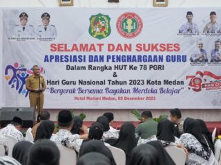 Bobby Nasution Apresiasi PGRI Medan Beri Penghargaan pada Guru Purnabakti