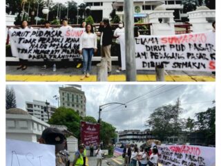 Pejuang PUD Pasar Medan, Menggelar Aksi Protes di Kantor Walikota Medan