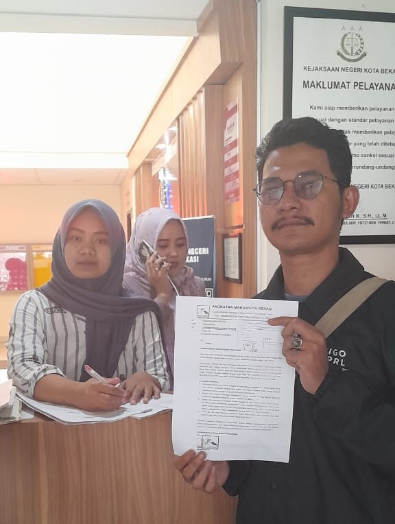 Angkatan Mahasiswa Bekasi (Akamsi) Lapor Kejari Kota Bekasi, Adanya Indikasi Gratifikasi dan Dugaan Korupsi Oleh Oknum Dinas BMSDA Kota Bekasi