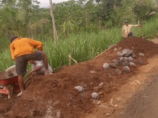 Disinyalir Adanya Proyek siluman  Pembangunan Tembok Penahan Tanah Di Desa Gelang Kecamatan Sumberbaru Kabupaten Jember