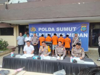 Polsek Deli Tua Gulung Komplotan Curanmor di Medan, 6 Pelaku Ditangkap di Lokasi Berbeda