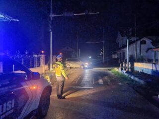 Jaga Keamanan Dimalam Hari, Satlantas Polres Mamasa Laksanakan Patroli Blue Light