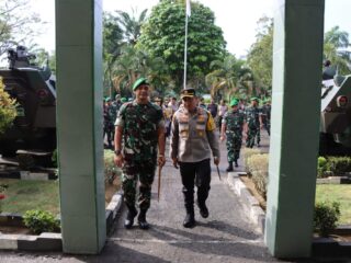Jalin Silaturahmi, Kapolresta Deli Serdang Berkunjung ke Markas Batalyon Infanteri 121/MK