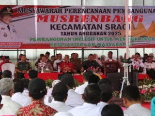 Kecamatan Sragi Titik Ke-3 Musrembangcam Yang di Resmikan Bupati Lampung Selatan