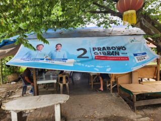 Posko Pemenangan Capres Prabowo Gibran Kawasan Asia Mega Mas Mau Digusur