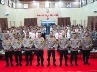 Bupati Oku Selatan Beserta Kapolres Oku Selatan Menyambut Kunjungan Kerja Wakapolda Sumatera Selatan