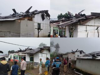 Angin Puting Beliung Rusak Puluhan Rumah Di Desa Tarumajaya Kecamatan Kertasari