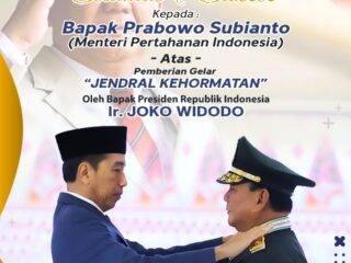 Bupati Taliabu Ucap Selamat Atas Pemberian Jendral Kehormatan pada Prabowo Subianto