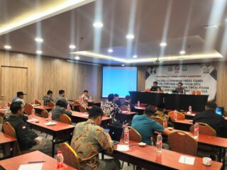 Kasat Reskrim Polresta Tangerang Memberikan Materi Penanganan Tindak Pidana Terkait Pemilu 2024