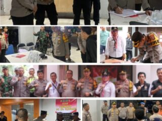Pastikan Aman, Kapolres Metro Tangerang Kota Cek Pengamanan Gedung Logistik Pemilu 2024 di Tangerang