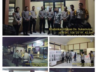 AKBP ADE.K Pamatwil Polda Banten Meninjau Pengamanan Logistik KPU Kecamatan Sukamulya