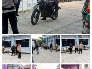 Kapolsek Panongan Dampingi Kasat Reskrim Polresta Tangerang Monitoring Distribusi Kotak Suara Pemilu 2024 PPK Kecamatan Panongan