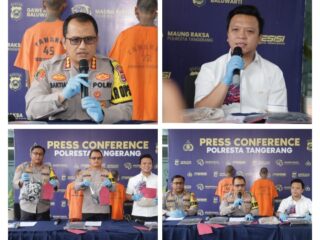 Kasat Reskrim Beserta Anggota Reskrim Polresta Tangerang Ringkus 2 Pelaku Pembunuhan di Pasar Kemis