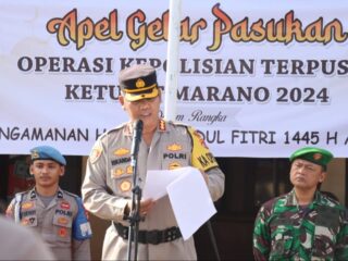 Kapolresta Mamuju Pimpin Langsung Apel Gelar Pasukan Operasi Ketupat Marano 2024