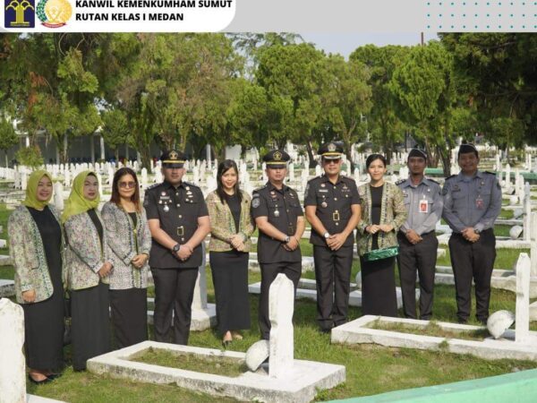 Peringati Hari Bhakti Pemasyarakatan ke-60 Kanwil Kemenkumham Sumut Laksanakan Upacara Tabur Bunga di Taman Makam Pahlawan Bukit Barisan