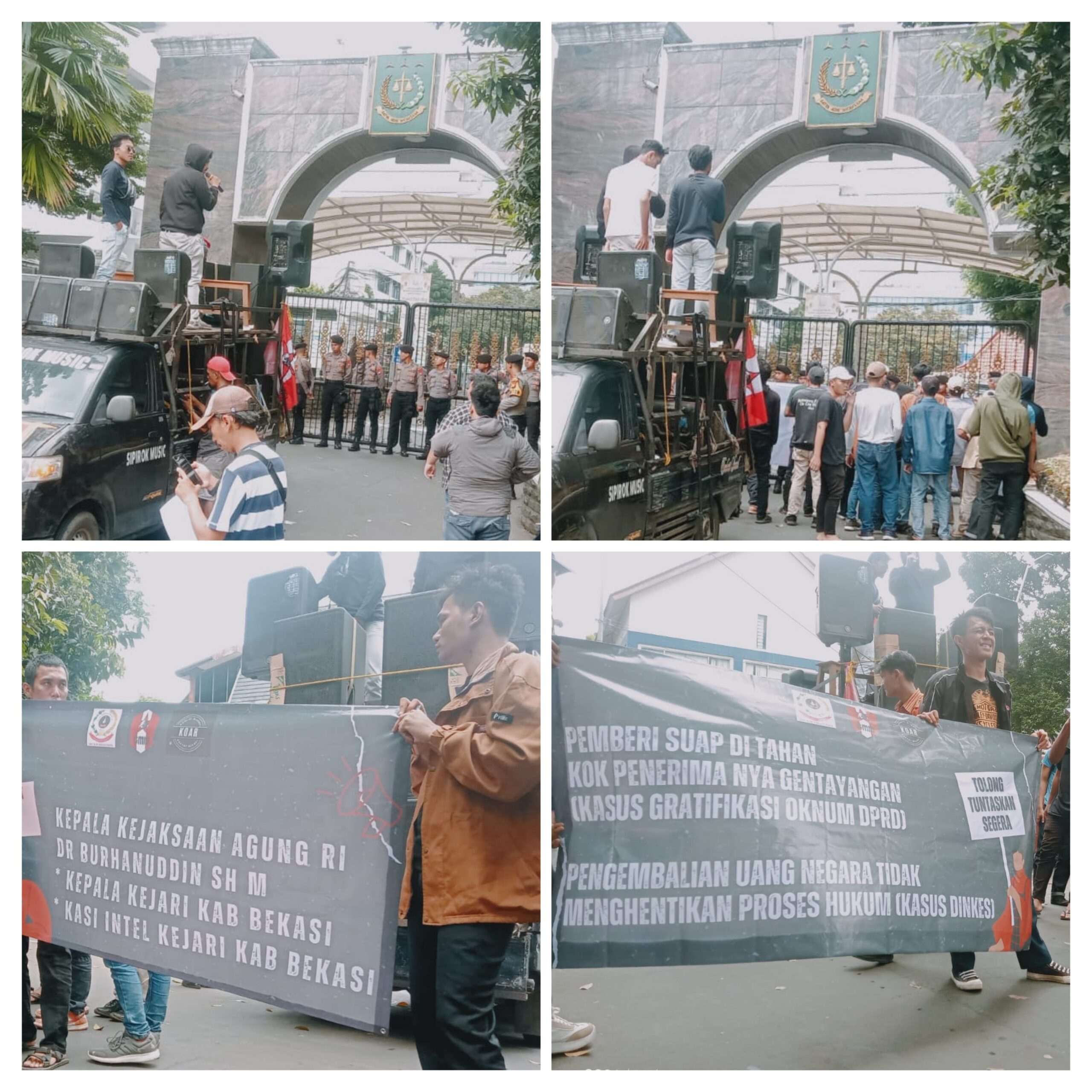 Foto : Aktivis GMNI Bekasi, lakukan aksi damai di Kejaksaan Agung RI
